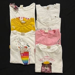 Set of 7 Zara girls tee size 11/12 some only wear once or twice